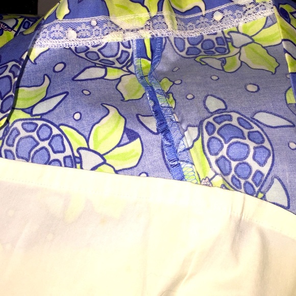 Vineyard Vines Blue and Light Sea GreenSeaTurtle Floral Skirt NWT 6 - Picture 5 of 8